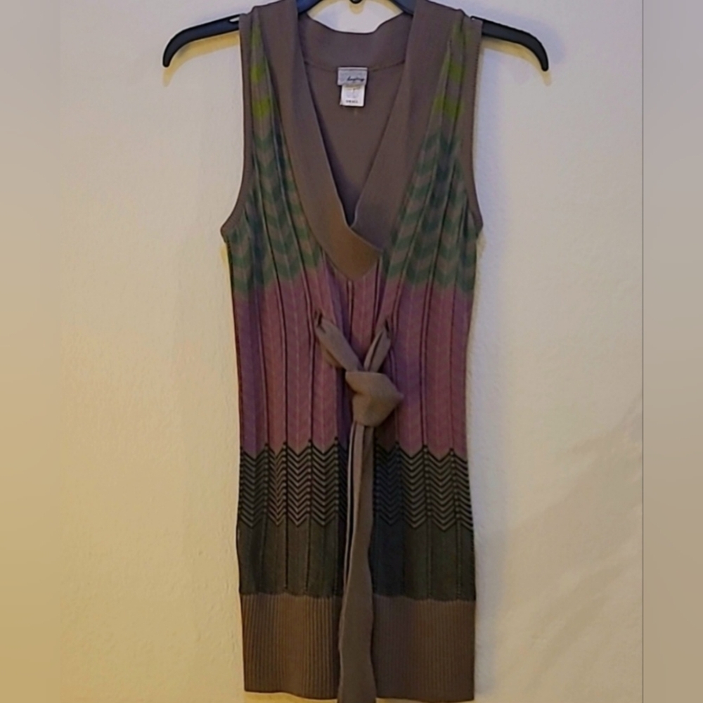 Daytrip, S, Gray, Green, and purple sweater vest